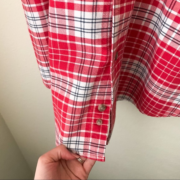 Vintage Twenty X Plaid Button Up Shirt | short sleeves, collared, front pocket - Picture 7 of 8